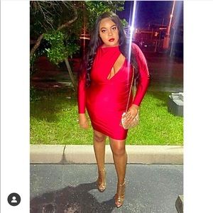 Red Cut Out Dress